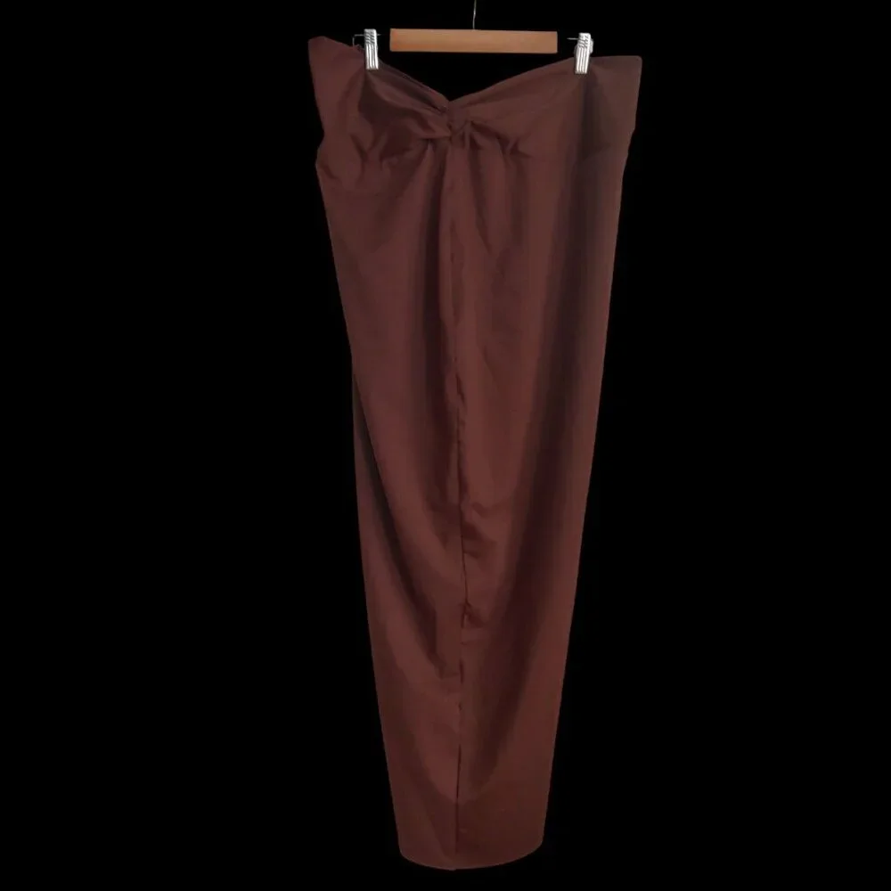 Skims Cocoa 3X Womens Long Sarong Skirt Coverup Beachy Resort Wear Vacation